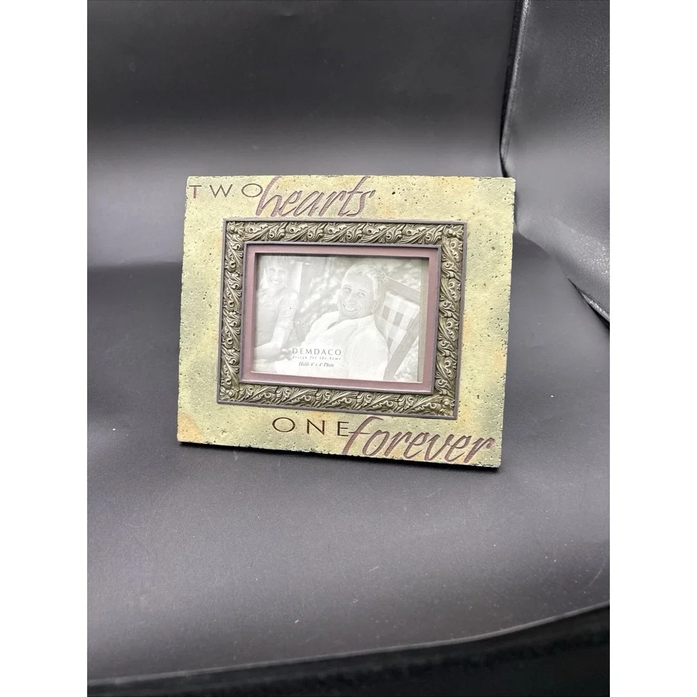 Horizontal, 4x6 Photo Frame Sage (Two Hearts One Forever) Love Anniversary